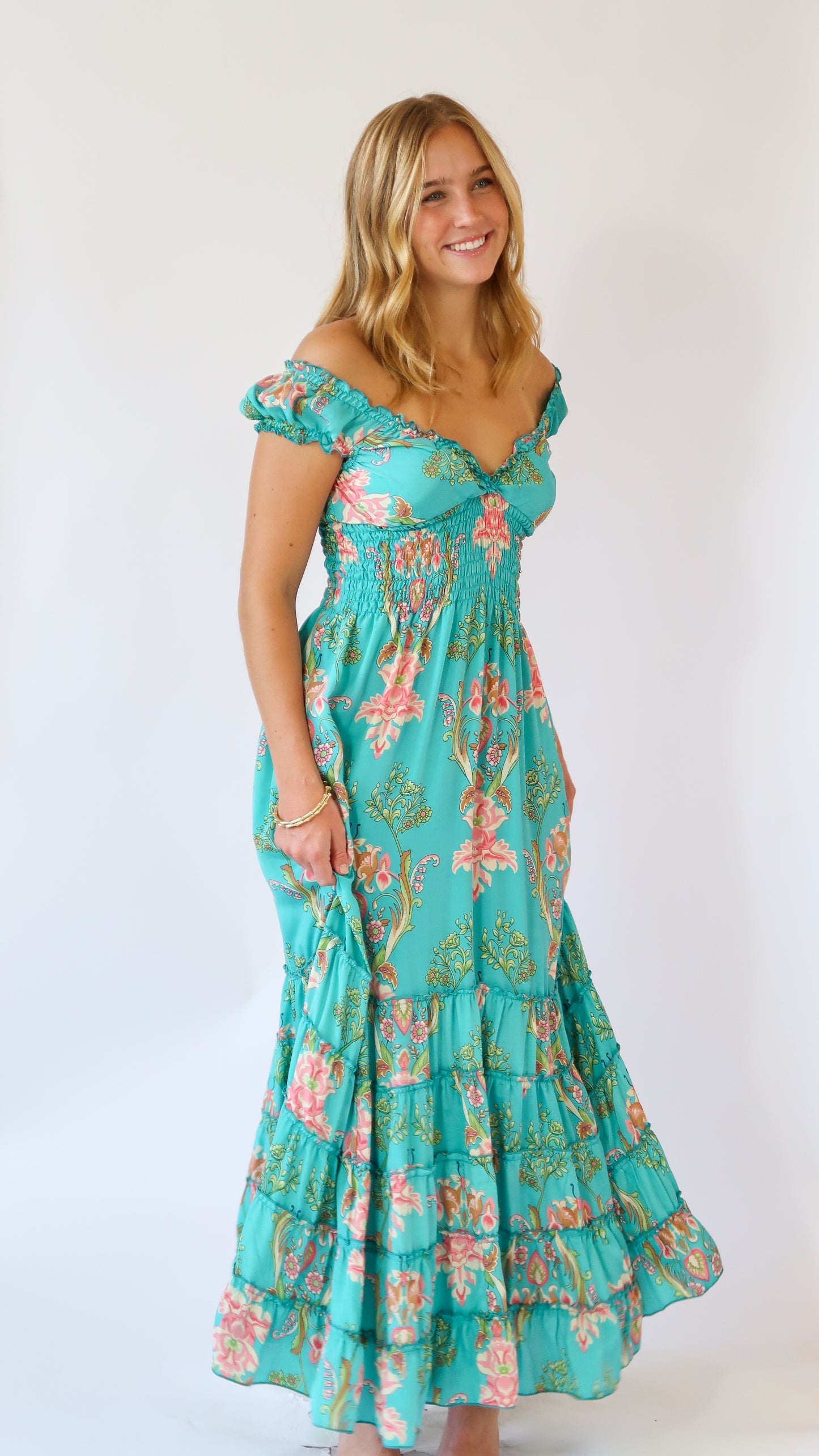 jasmine ruffle maxi dress Waimari Jasmine Maxi Dress in Burgundy Rumpus Resort